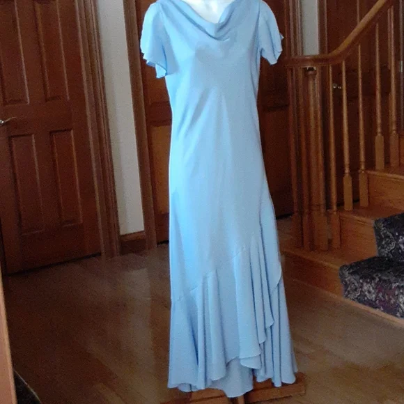 sachin and babi light blue dress Petite Bridesmaid Dresses – Camille La Vie main image 1